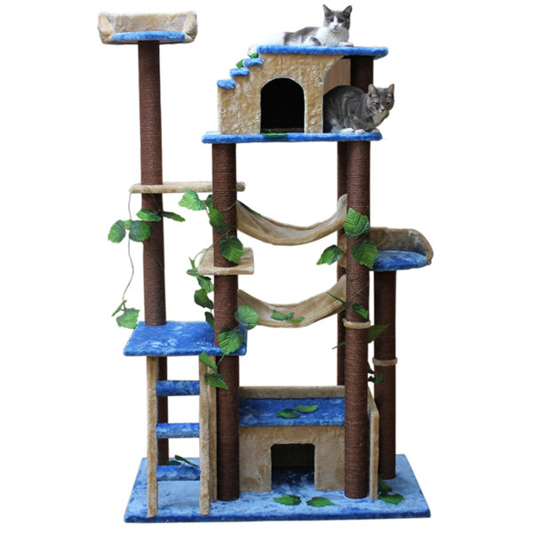 Kitty Mansions 78" Amazon Cat Tree & Reviews Wayfair